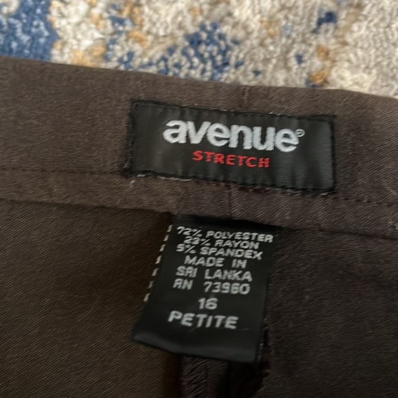 Avenue Brown Stretch Pants 5/$18 Sale - Picture 3 of 4
